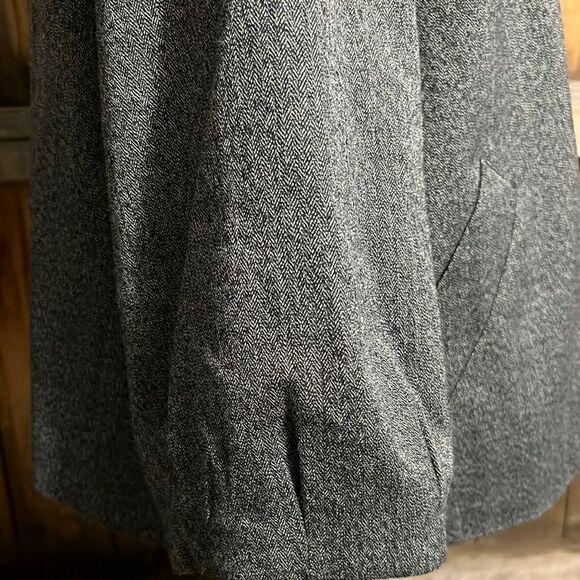 Sharagano Studio Woman plus blazer knit gray black 3/4 sleeves pockets 24W - Picture 4 of 6